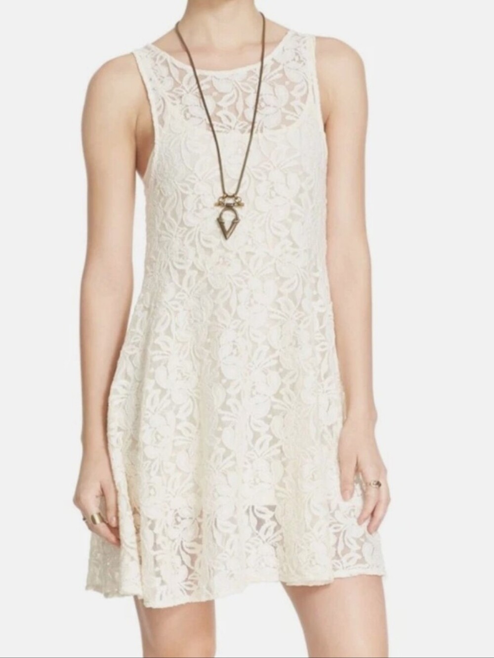 🆕️🍦Free People Floral Lace A-Line Dress